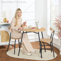 Best Choice Products 3 Piece Modern Oval Dining Table Set, Small Kitchen Dinette W/2 Chairs Black/Black